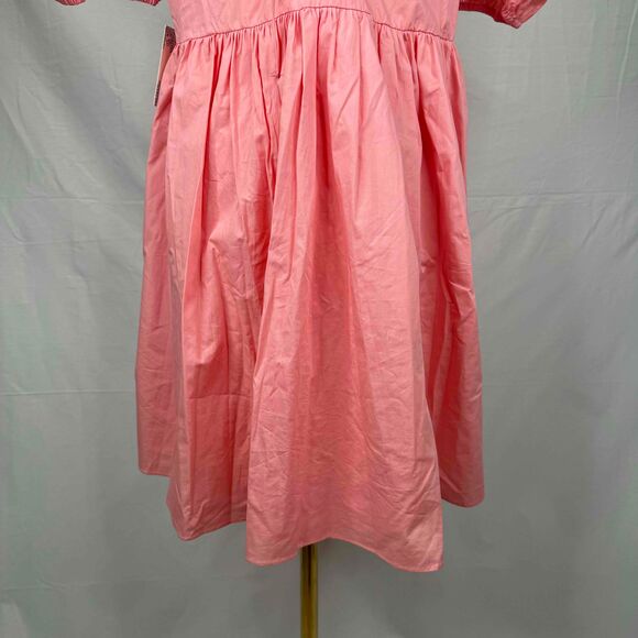 NWT Hyacinth House Tuckernuck Pink Puff Sleeve Crew Neck Babydoll Dress Small - Picture 9 of 15